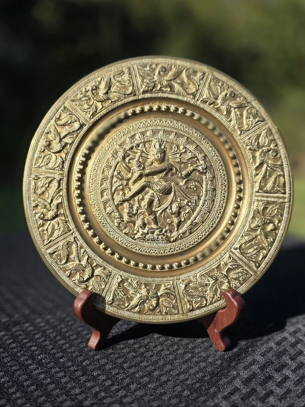Vintage Indian Brass Wall Plates - Shiva & Ganesha (Set or Separate)